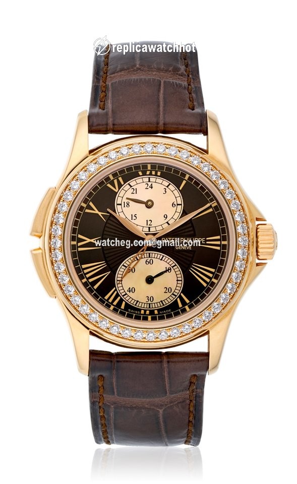 Patek Philippe Travel Time Womens watch Manual winding Rose gold 4934R-001