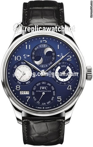 IWC Portuguese Perpetual Calendar Mens watch Unisex Automatic White gold IW503203