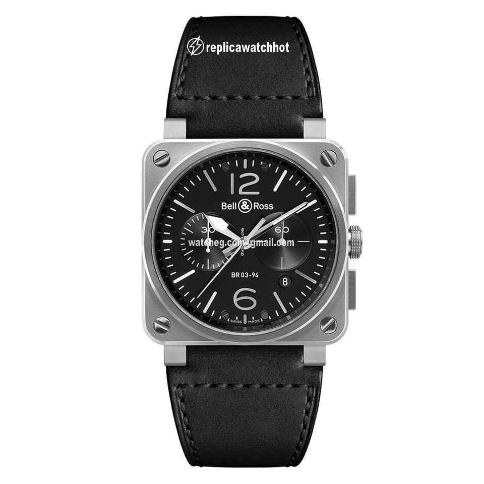 Bell & Ross BR 03-94 Chronographe Mens watch Unisex Automatic Steel BR0394-BL-SI SCA