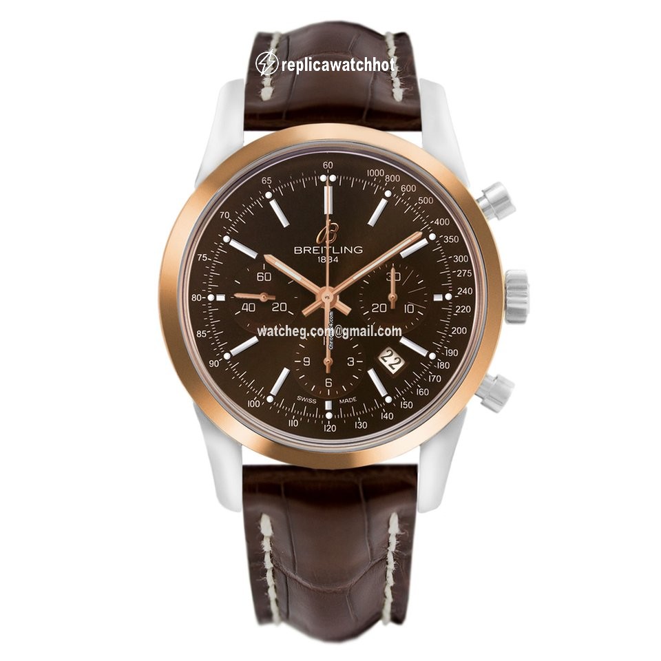 Breitling Transocean Chronograph Mens watch Unisex Automatic Gold Steel UB015212.Q594.740P.A20D.1