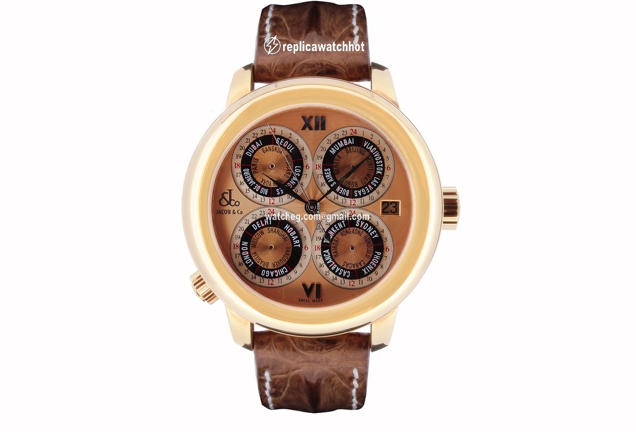 Jacob & Co. Mens watch Unisex Automatic Rose gold GMT7RG