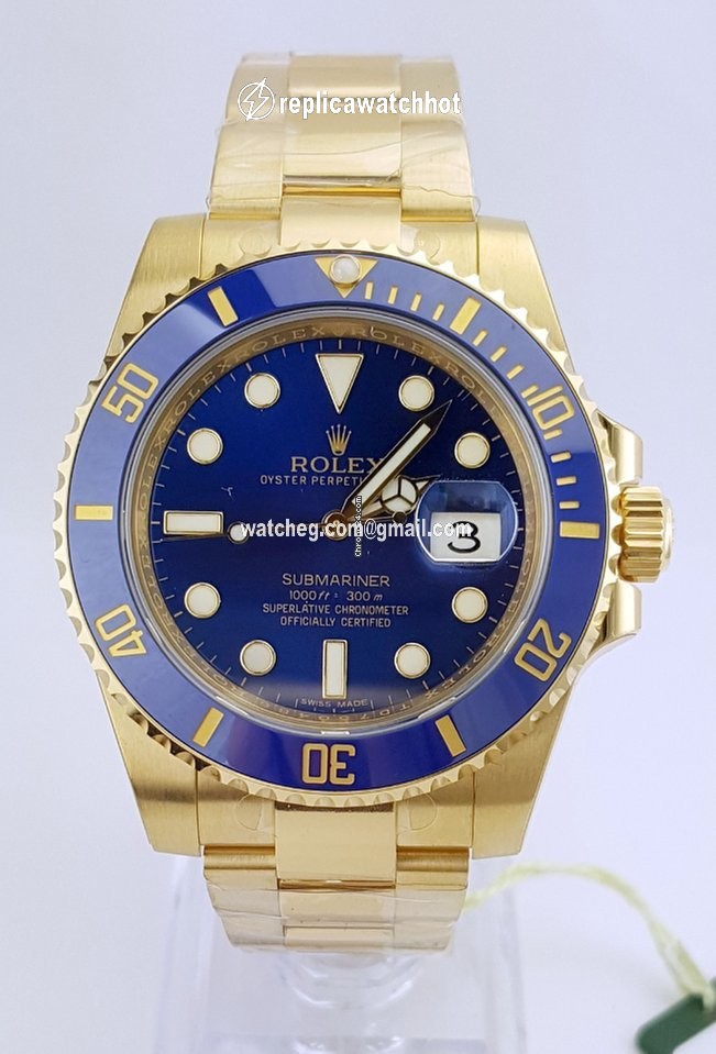 Rolex Submariner Date Mens watch Unisex Yellow gold Automatic 116618 bl