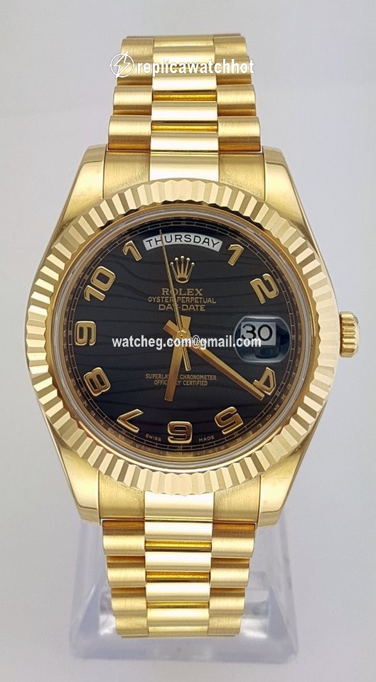 Rolex Day-Date II Mens watch Unisex Yellow gold Automatic 218238 bkwap
