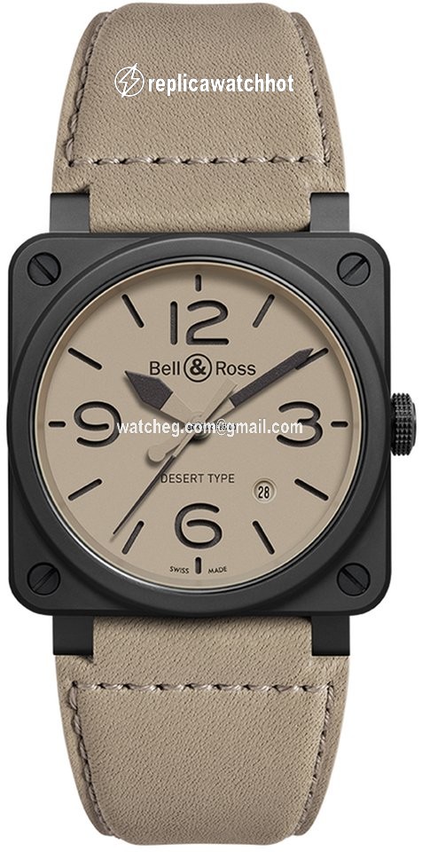 Bell & Ross BR 03 Mens watch Unisex Automatic Ceramic BR0392-DESERT-CE