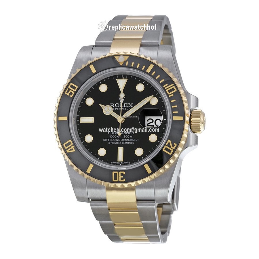 Rolex Submariner Date Mens watch Unisex Gold Steel Automatic 116613 bk