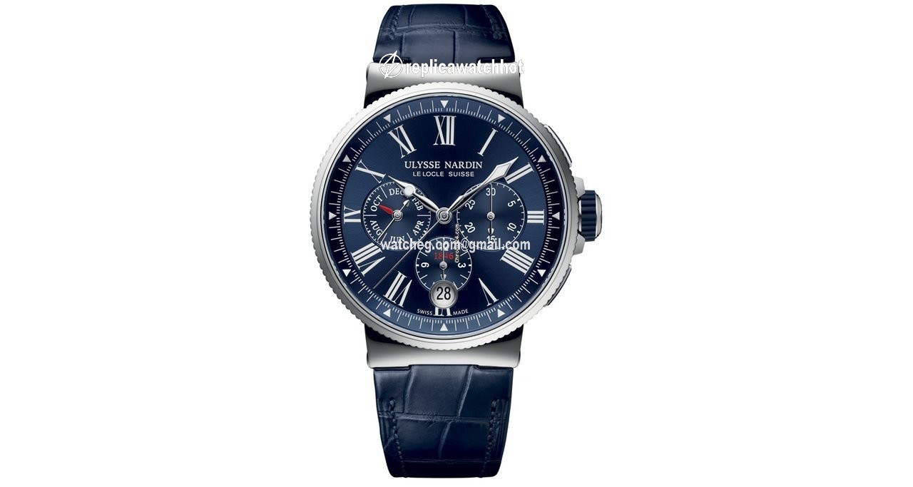 Ulysse Nardin Marine Chronograph Mens watch Unisex Automatic Steel 1533-150 43