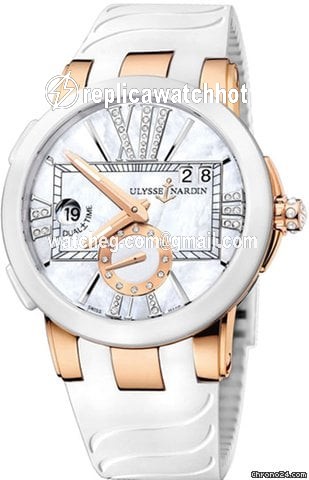 Ulysse Nardin Executive Dual Time Lady Womens watch Automatic Rose gold 246-103-391