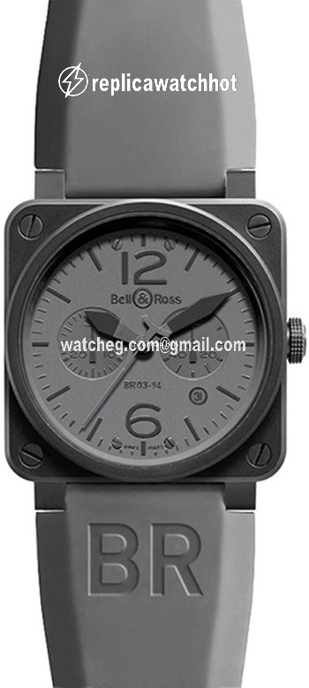 Bell & Ross BR 03-94 Chronographe Mens watch Unisex Automatic Steel BR03-94Commando