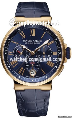 Ulysse Nardin Marine Chronograph Mens watch Unisex Automatic Rose gold 1532-150-43