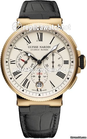 Ulysse Nardin Marine Chronograph Mens watch Unisex Automatic Rose gold 1532-150-40