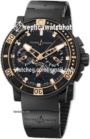 Ulysse Nardin Diver Black Sea Mens watch Unisex Automatic Rose gold 353-90.3C