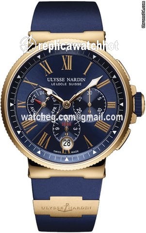 Ulysse Nardin Marine Chronograph Mens watch Unisex Automatic Rose gold 1532-150-3-43
