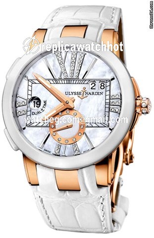 Ulysse Nardin Executive Dual Time Lady Womens watch Automatic Rose gold 246-10-391