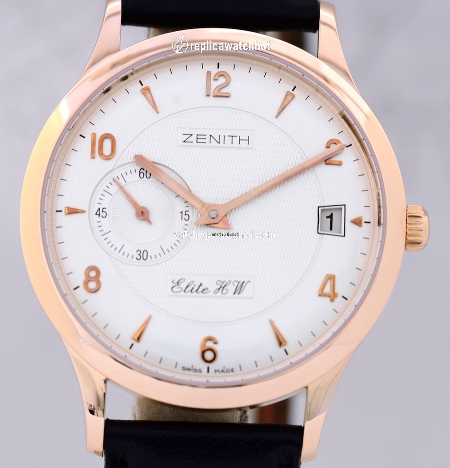 Zenith Elite Mens watch Unisex Manual winding Rose gold 17-1125-680