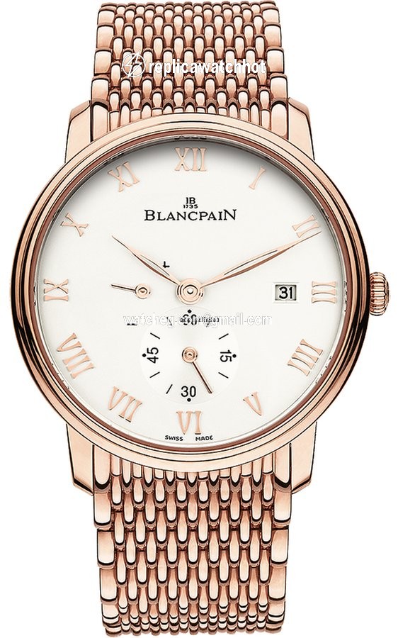 Blancpain Villeret Ultra-Slim Mens watch Unisex Manual winding Rose gold 6606-3642-mmb