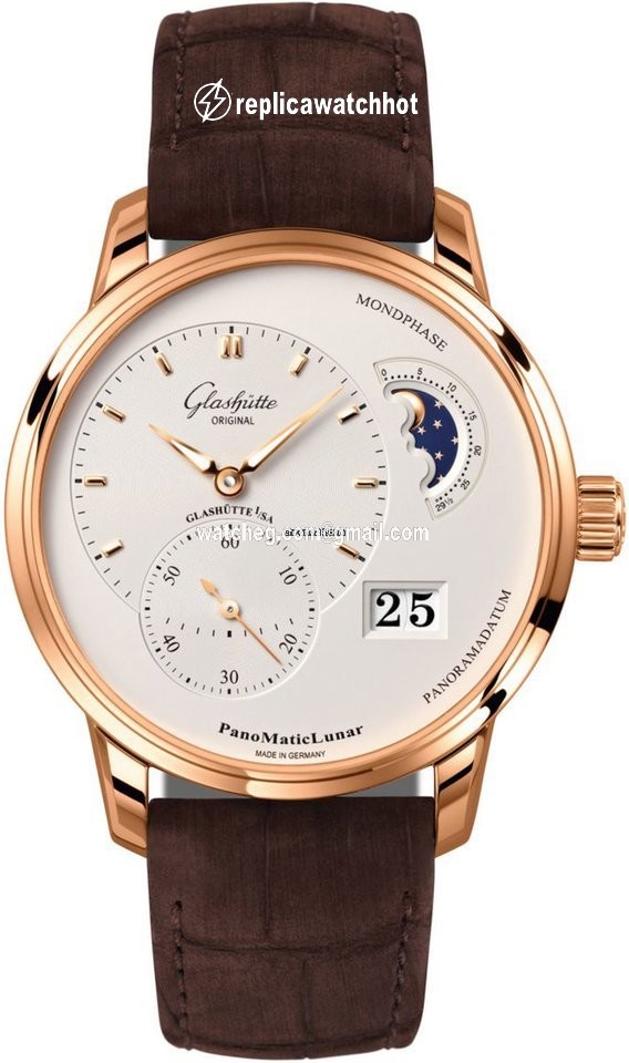 Glashtte Original PanoMaticLunar Mens watch Unisex Automatic Rose gold 1-90-02-45-35-04