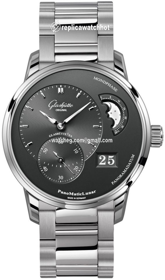 Glashtte Original PanoMaticLunar Mens watch Unisex Automatic Steel 1-90-02-43-32-24