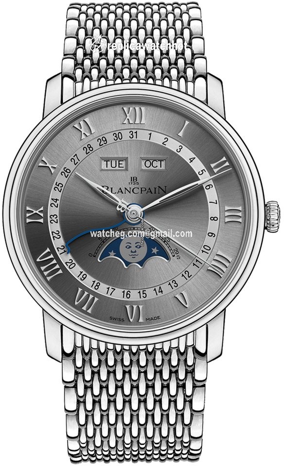 Blancpain Villeret Quantieme Complet Mens watch Unisex Automatic Steel 6654-1113-mmb