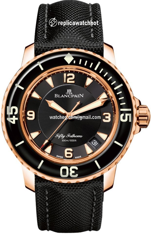 Blancpain Fifty Fathoms Mens watch Unisex Automatic Rose gold 5015-3630-52b