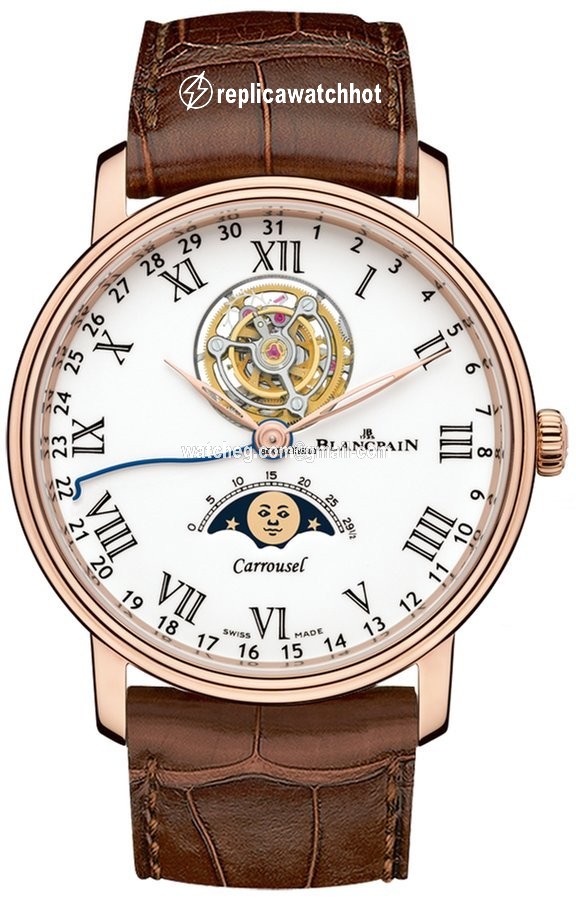 Blancpain Villeret Moonphase Mens watch Unisex Automatic Rose gold 6622L-3631-55b