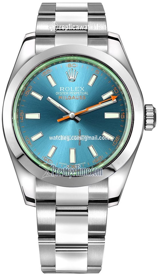 Rolex Milgauss Mens watch Unisex Steel Automatic 116400gv Blue
