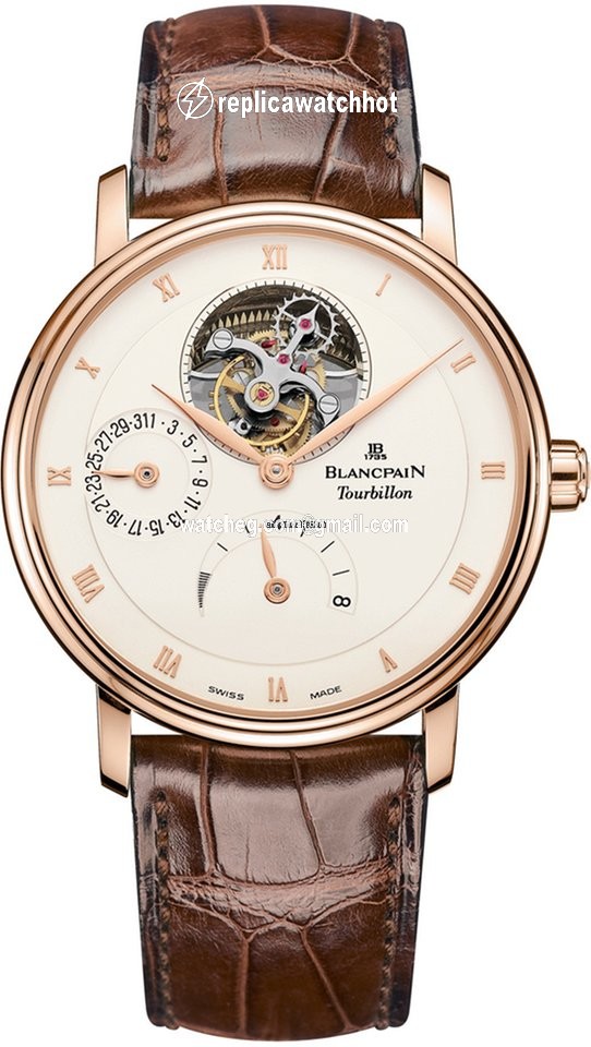 Blancpain Villeret Mens watch Unisex Automatic Rose gold 6025-3642-55b