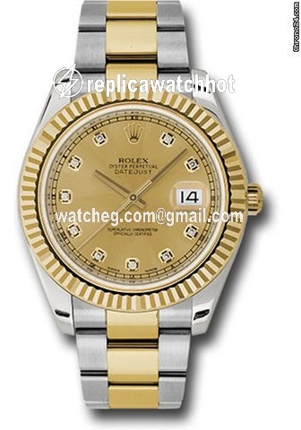 Rolex Datejust II Mens watch Unisex Gold Steel Automatic 116333 chdo