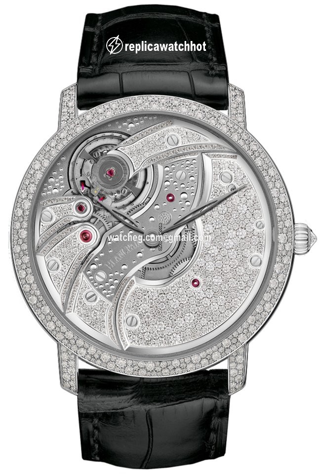 Blancpain Villeret Mens watch Unisex Manual winding White gold 6616-9400-55b