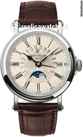 Patek Philippe Perpetual Calendar Mens watch Unisex Automatic White gold 5159G