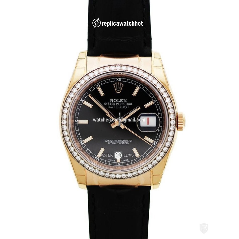 Rolex Datejust 36 Mens watch Unisex Rose gold Automatic 116185BBR