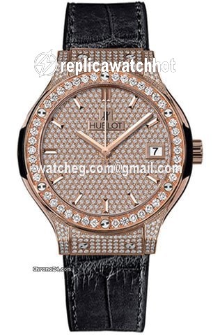 Hublot Classic Fusion Quartz Womens watch Automatic Rose gold 581.OX.9010.LR.1704