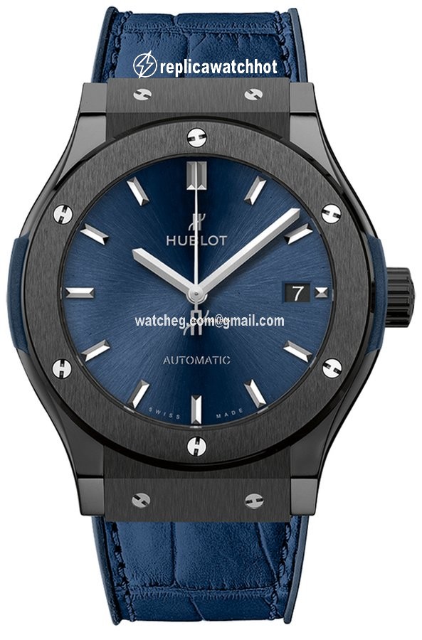 Hublot Classic Fusion Blue Mens watch Unisex Automatic Ceramic 511.cm.7170.lr Ceramic Blue