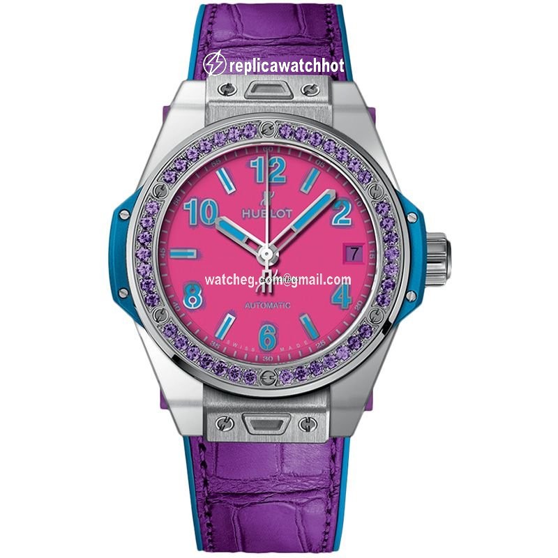Hublot Big Bang Pop Art Womens watch Automatic Steel 465.SV.7379.LR.1205.POP16 PURPLE