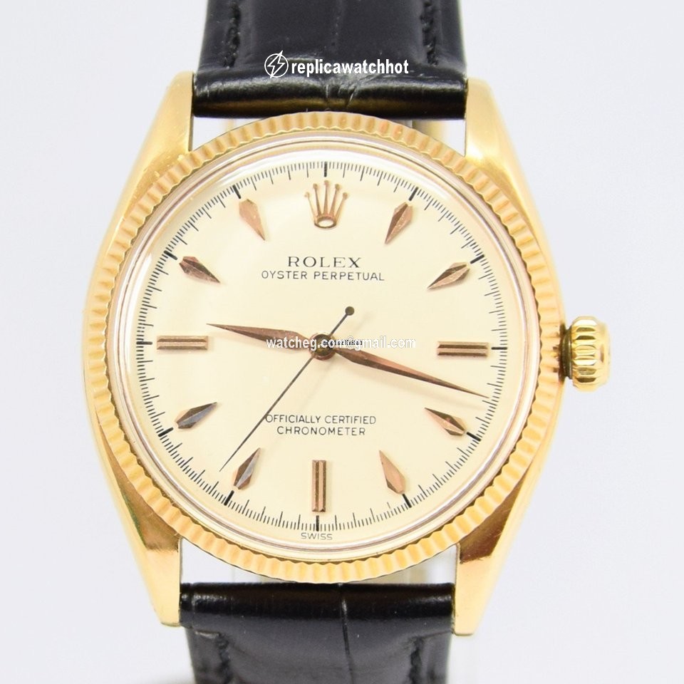 Rolex Oyster Perpetual 34 Mens watch Unisex Yellow gold Automatic 6567