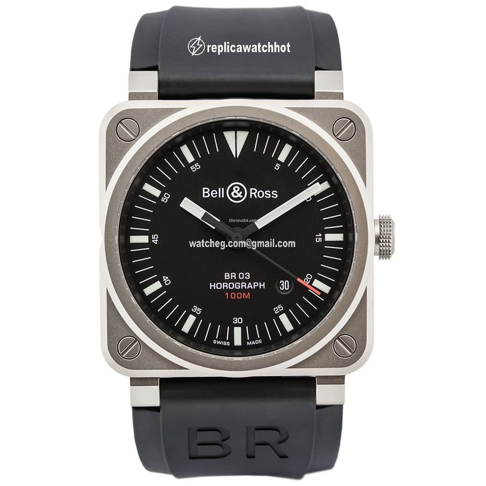 Bell & Ross BR 03 Mens watch Unisex Automatic Steel BR0392-HOR-BLC SRB