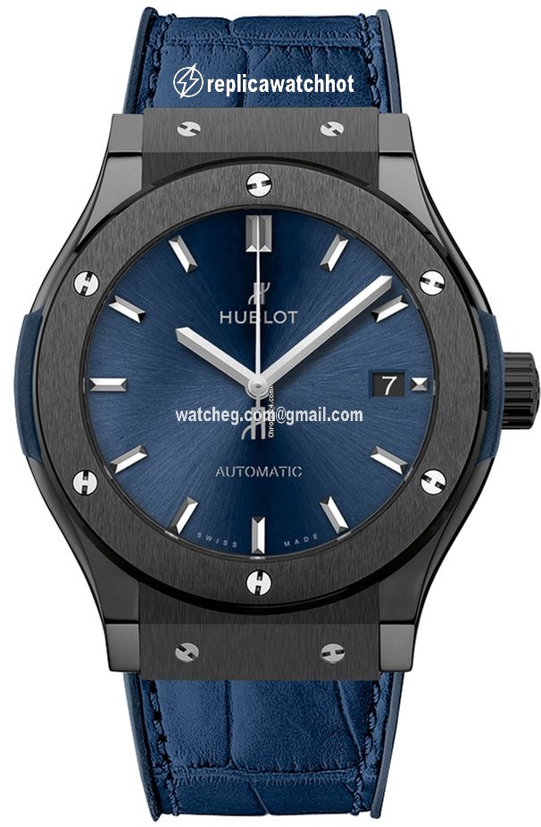 Hublot Classic Fusion Blue Mens watch Unisex Automatic Ceramic 542.cm.7170.lr Ceramic Blue