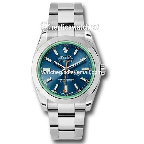 Rolex Milgauss Mens watch Unisex Steel 116400GV BLO