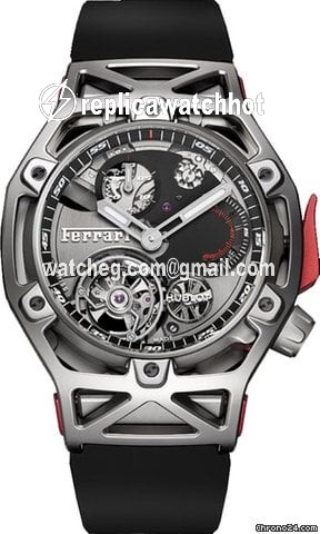 Hublot Techframe Ferrari Tourbillon Chronograph Mens watch Unisex Manual winding Titanium 408.NI.0123.RX