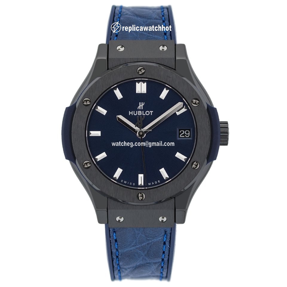 Hublot Classic Fusion Blue Womens watch Quartz Ceramic 581.CM.7170.LR