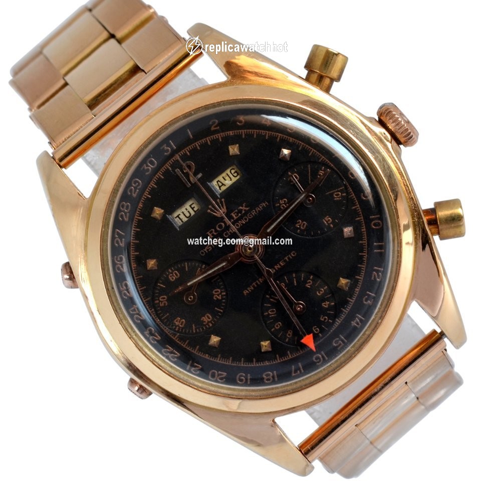 Rolex Chronograph Mens watch Unisex Rose gold Manual winding 4767