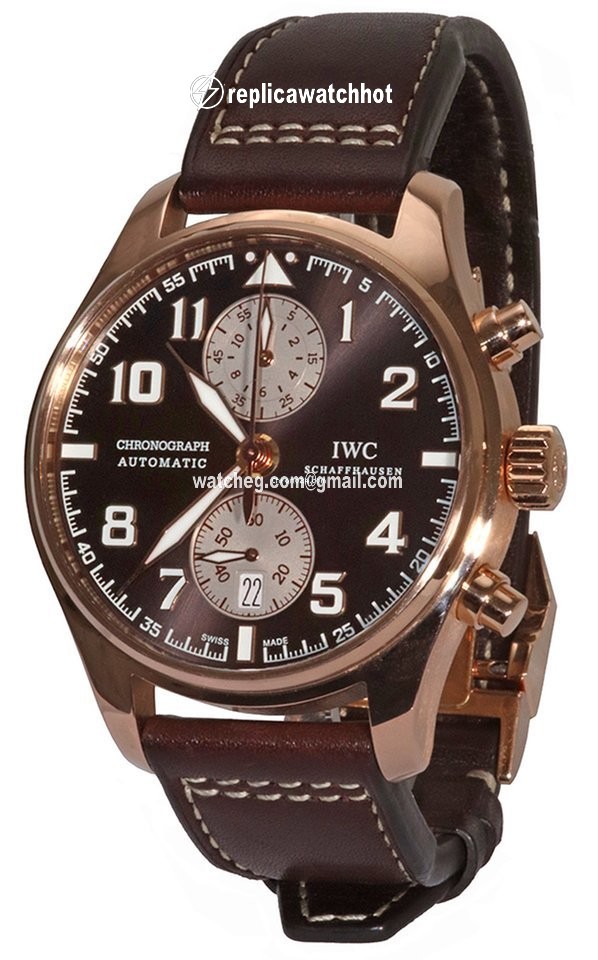 IWC Pilot Chronograph Mens watch Unisex Automatic Rose gold IW387805