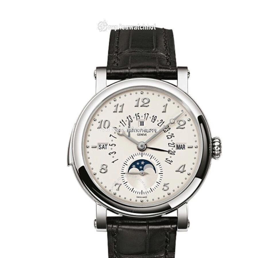 Patek Philippe Minute Repeater Perpetual Calendar Mens watch Unisex Manual winding White gold 5213G-010