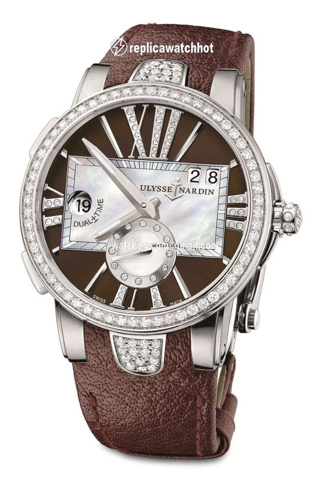 Ulysse Nardin Executive Dual Time Lady Womens watch Automatic Steel 243-10B 30-05