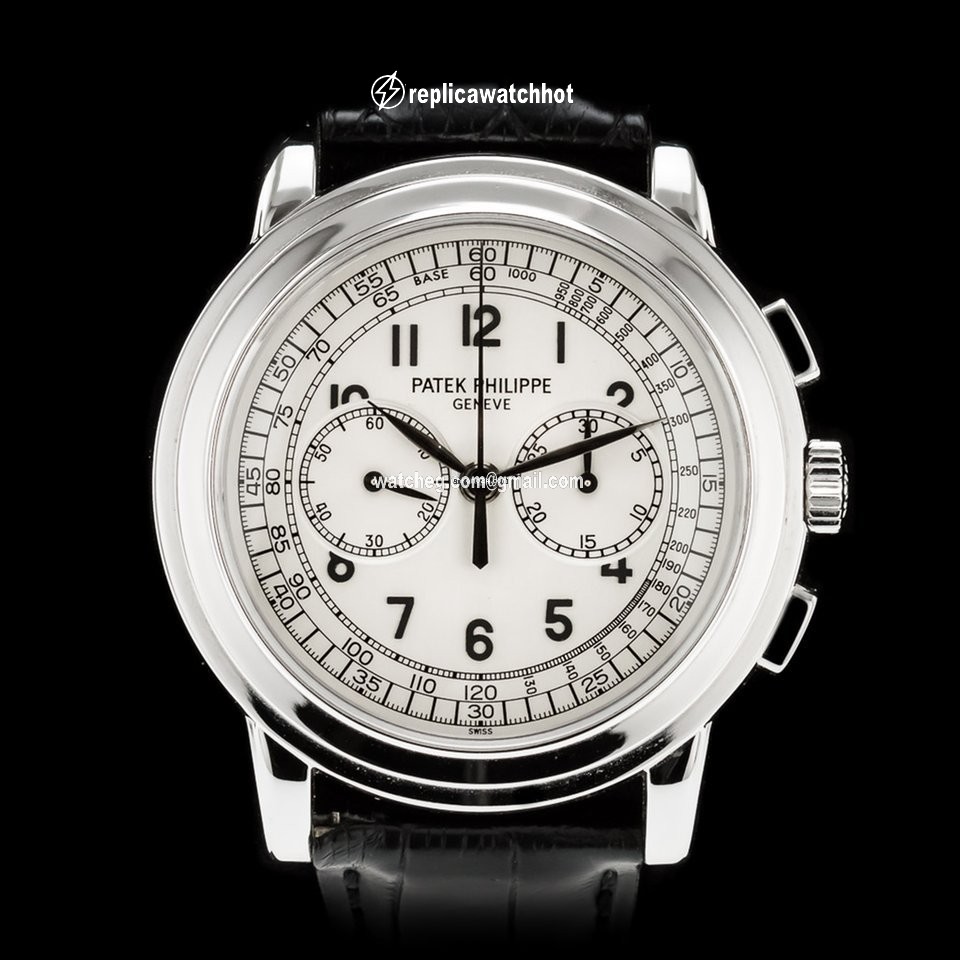Patek Philippe Chronograph Mens watch Unisex Manual winding White gold 5070G-001