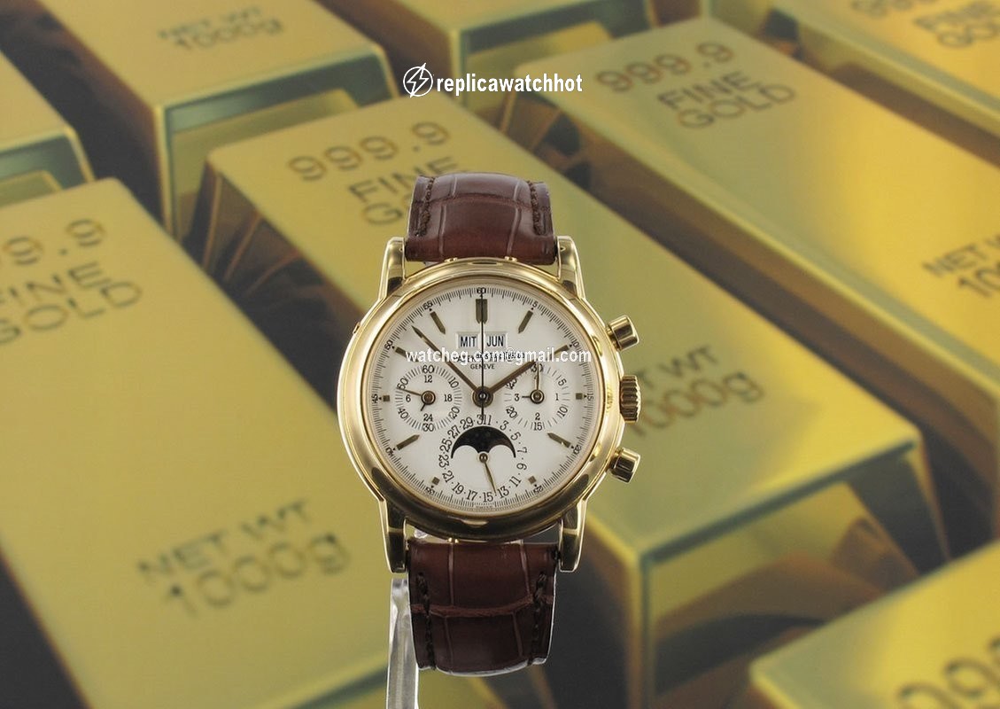 Patek Philippe Perpetual Calendar Chronograph Manual winding Yellow gold 3970 E