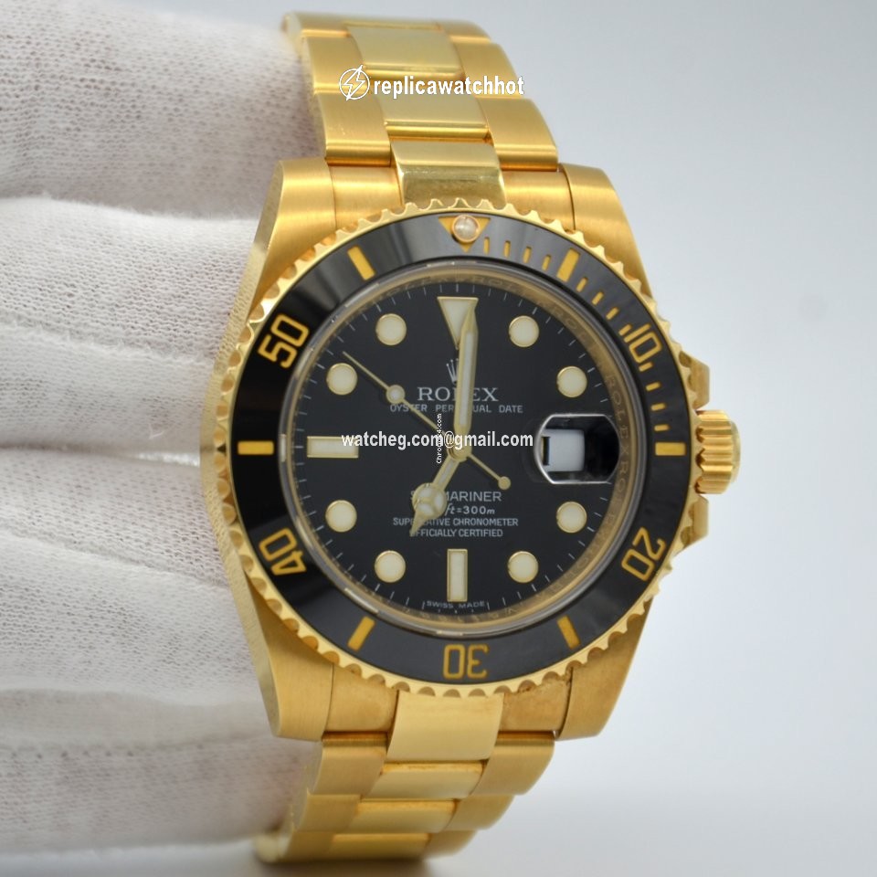 Rolex Submariner Date Mens watch Unisex Yellow gold Automatic 116618