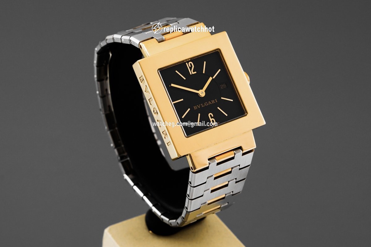 Bulgari Quadrato Mens watch Unisex Quartz Yellow gold SQ 29 G