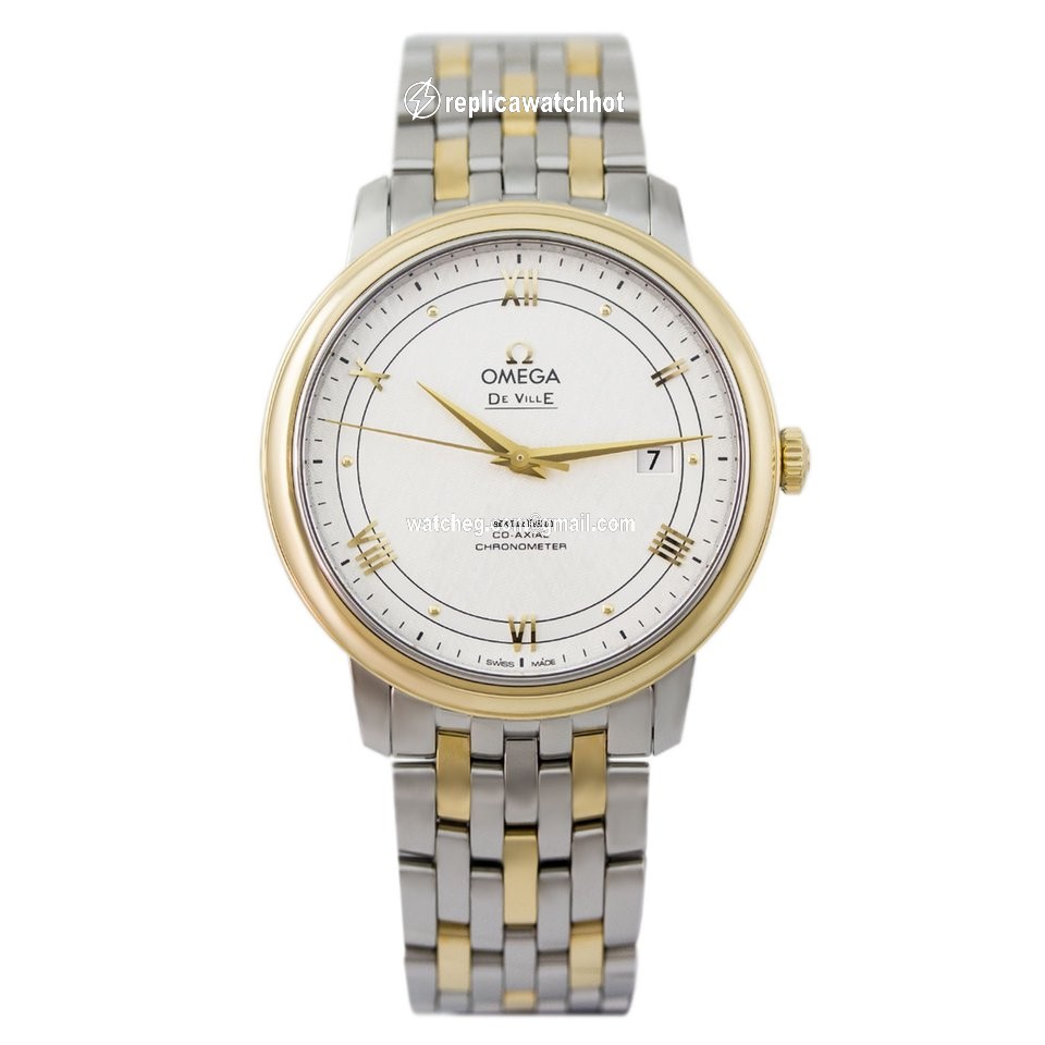 Omega De Ville Prestige Mens watch Unisex Automatic Gold Steel 424.20.40.20.02.001