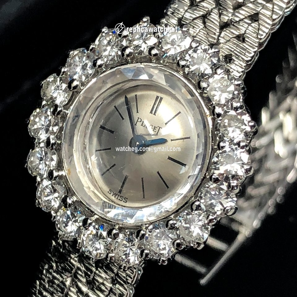 Piaget Womens watch Manual winding White gold 1970s Piaget 18kt 2.25 Diamond Bracelet Watch