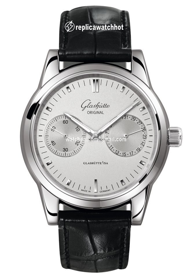 Glashtte Original Senator Hand Date Mens watch Unisex Automatic Steel 1-39-58-02-02-04